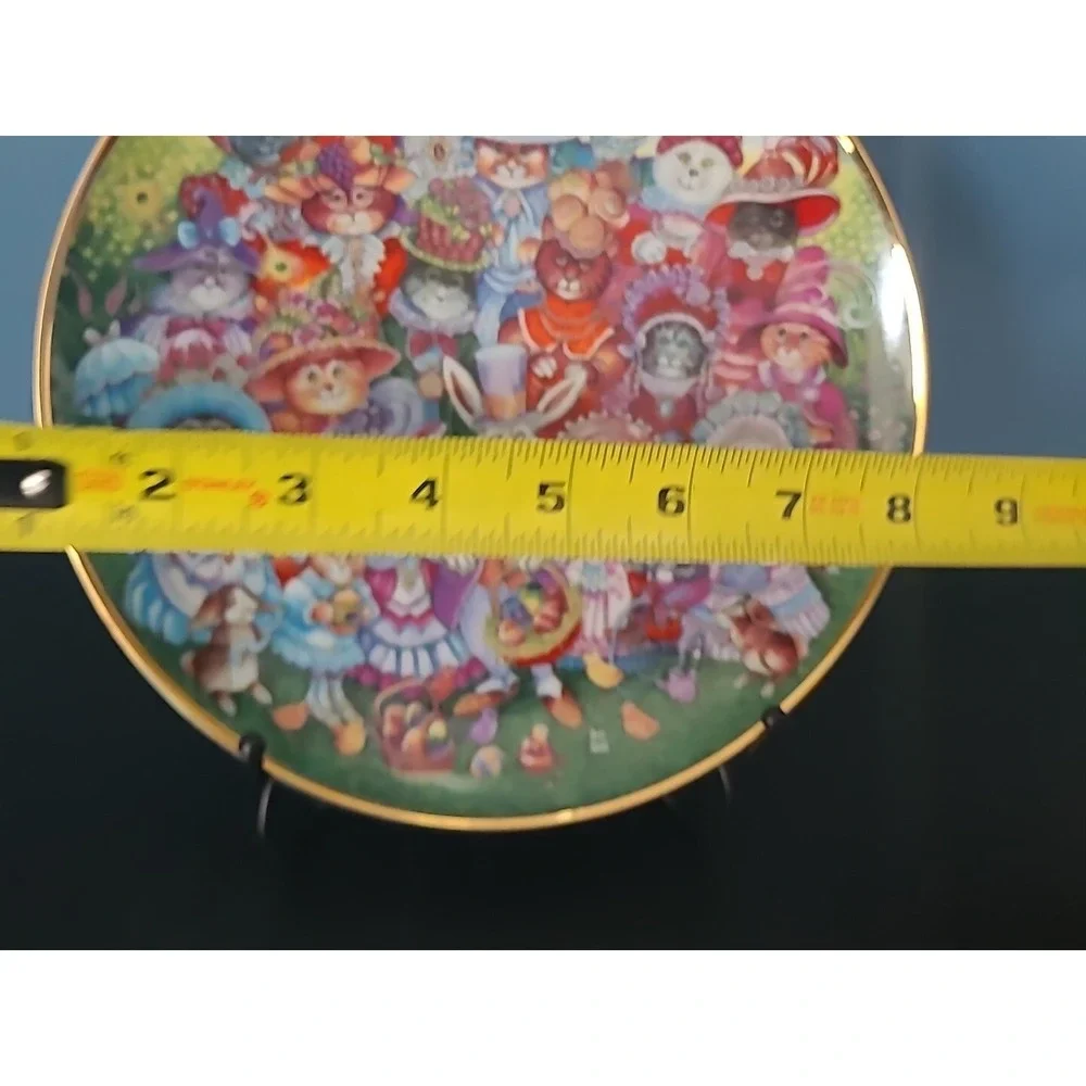 Franklin Mint Collector Plate Cat Easter Purrade Heirloom Ltd Edition B. Bell